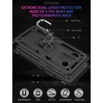 Wholesale LG Stylo 6 Tech Armor Ring Grip Case with Metal Plate (Black)